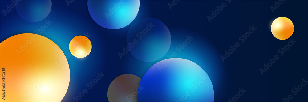 Set of modern memphis geometric blue abstract banner design background Set of modern memphis geometric blue abstract banner design background