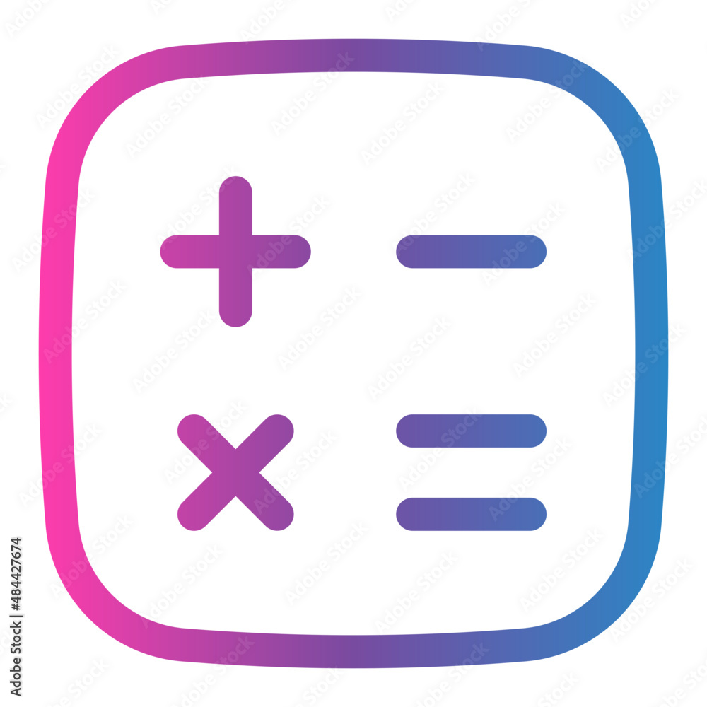 Fototapeta premium calculator gradient icon