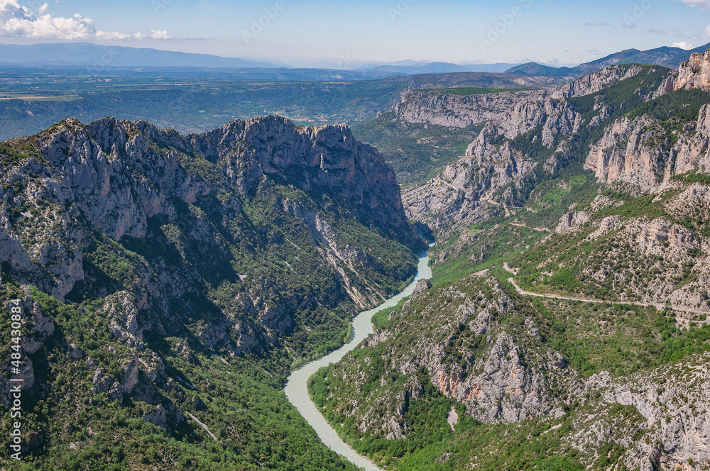 Summer view of Verdon gorge. Provence.