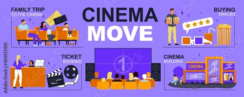 Movie In Cinema Infographics