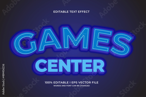 game center editable text effect