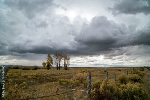 Stormy sky over the Utah and Wyoming border