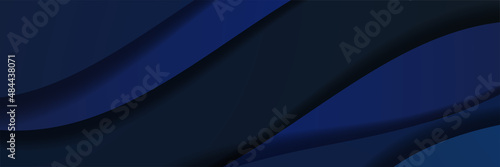 Set of modern Wave blue abstract banner design background