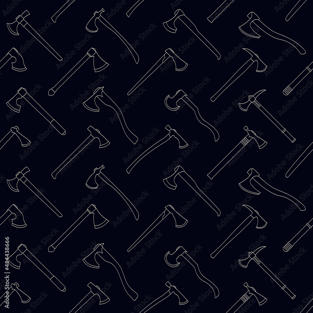 Seamless pattern with ancient battle axes for your project Seamless pattern with ancient battle axes for your project