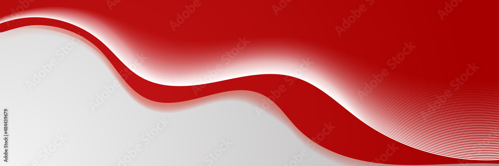 Wave red abstract banner design background Stock Vector | Adobe Stock
