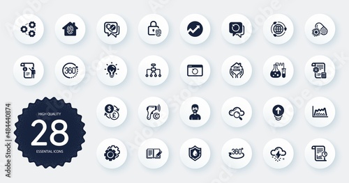 Set of Science icons, such as Recovery internet, Fingerprint lock and Medical mask flat icons. Recovery data, Currency exchange, Audit web elements. Stay home, Energy, Chemistry lab signs. Vector
