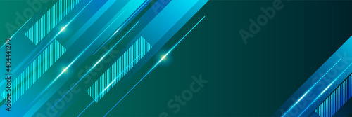 modern light line green blue abstract banner design background