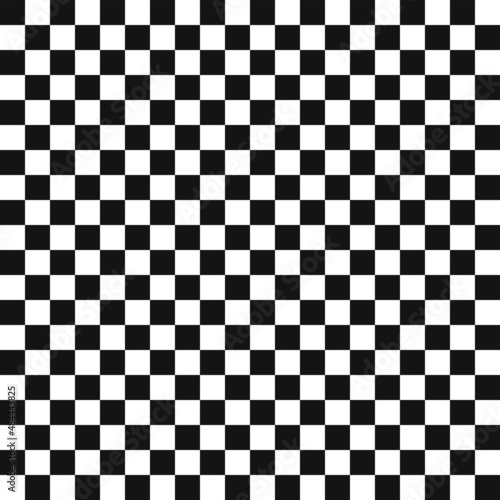 Black and white checkered seamless pattern. Vector