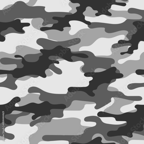 grey army vector camouflage print, seamless pattern for clothing headband or print.