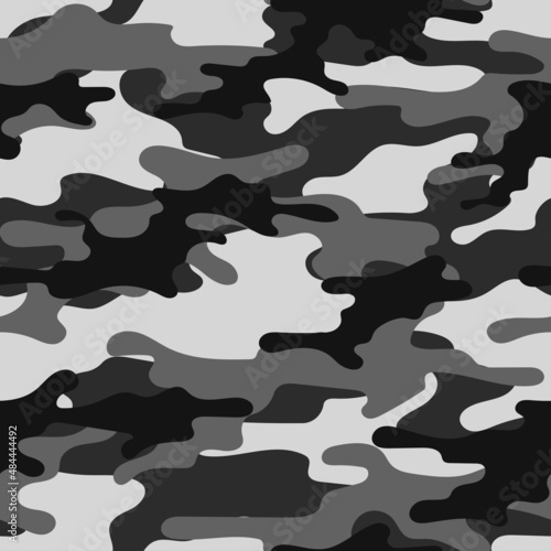 modern army vector camouflage print, seamless pattern for clothing headband or print. grey