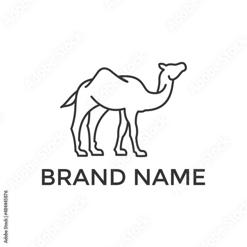 camel line Logo Design Vector