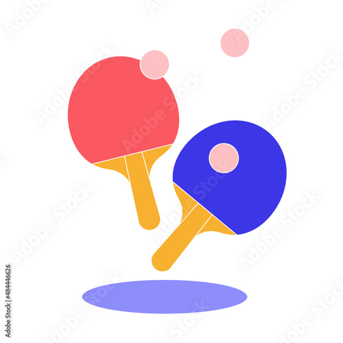 ping pong racket and ball photo