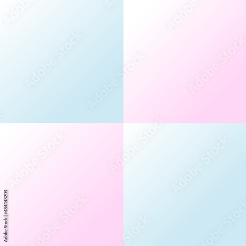 blue and pink 4 panel background. 4 spaces © Yogi