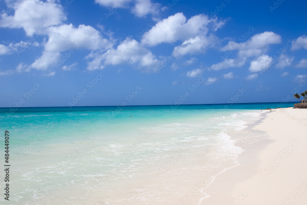 Beautiful white sand beach in Aruba