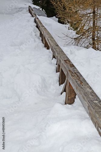 Wallpaper Mural Walkway after snowfall Torontodigital.ca
