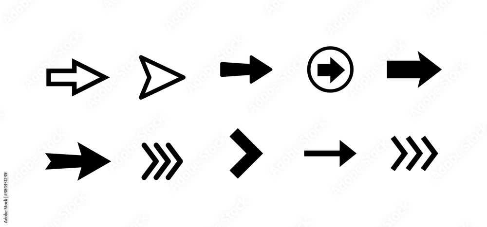Arrow icon collection. Set of vector arrows. Arrow icon collection. Set of vector arrows.