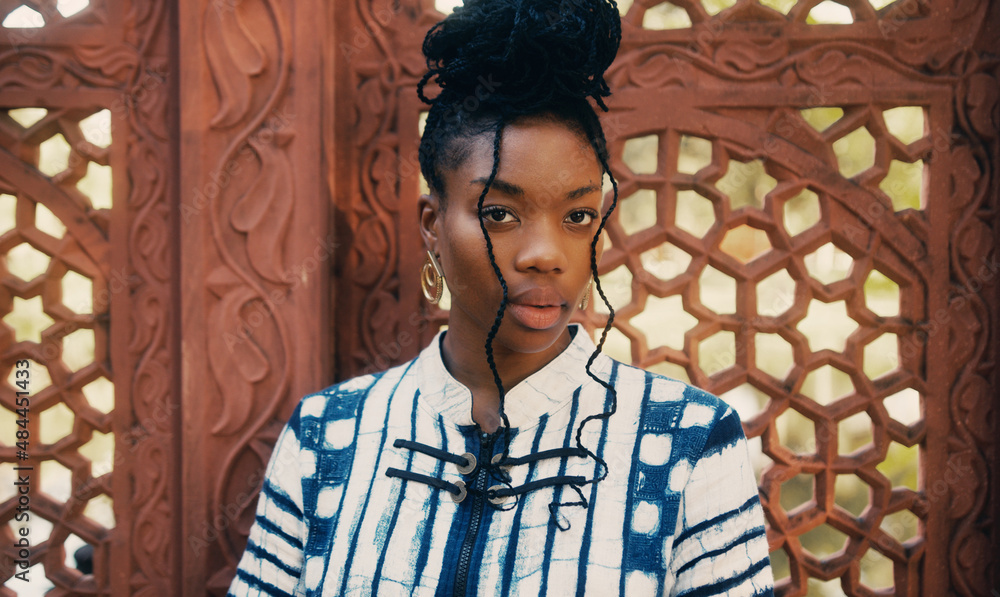 Fashion portrait of a beautiful African-American woman