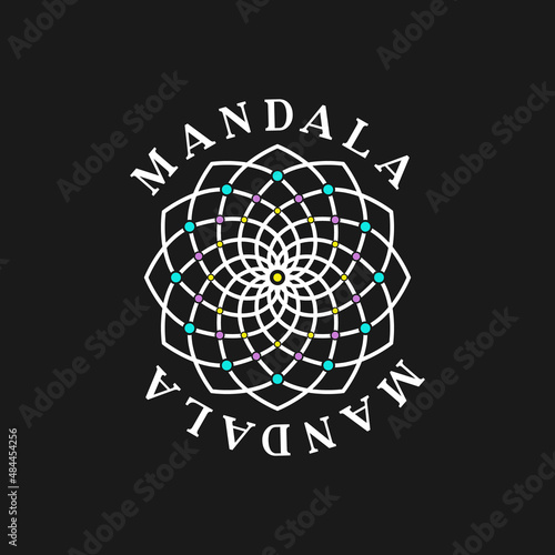 Simple Mandala Illustration With Beads vector inspiration