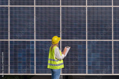 young woman testing renewable energy