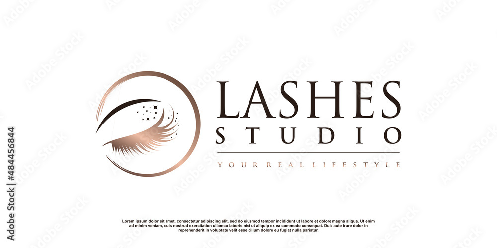 Eyelashes beauty logo for business with creative concept Premium Vector ...