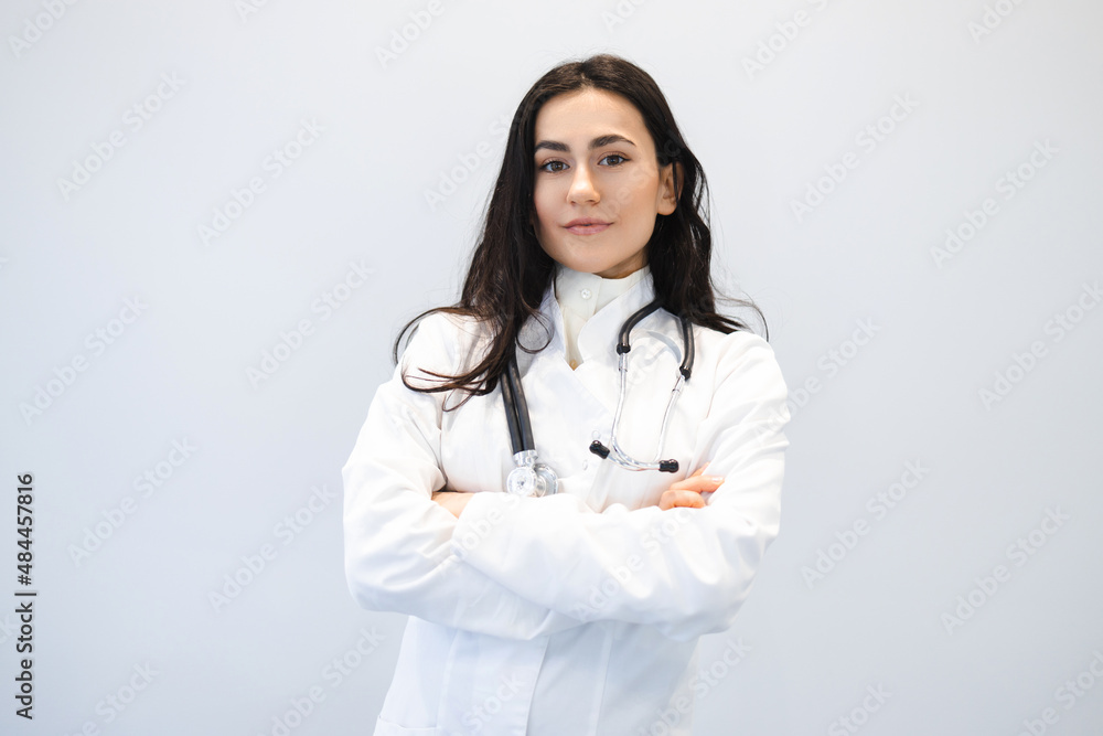 Portrait of confident female medic with arms crossed Portrait of confident female medic with arms crossed