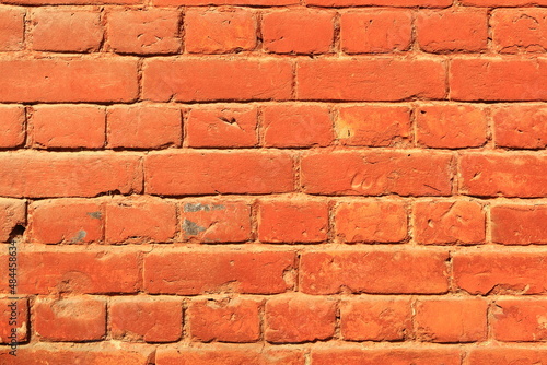 An old brick wall  red brick. 