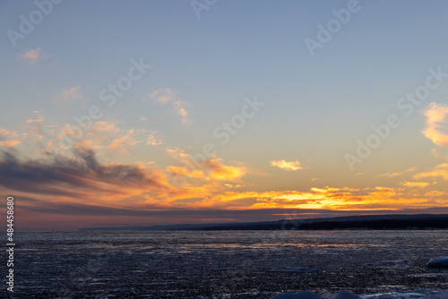 Lake Superior Sunset Ice Shards