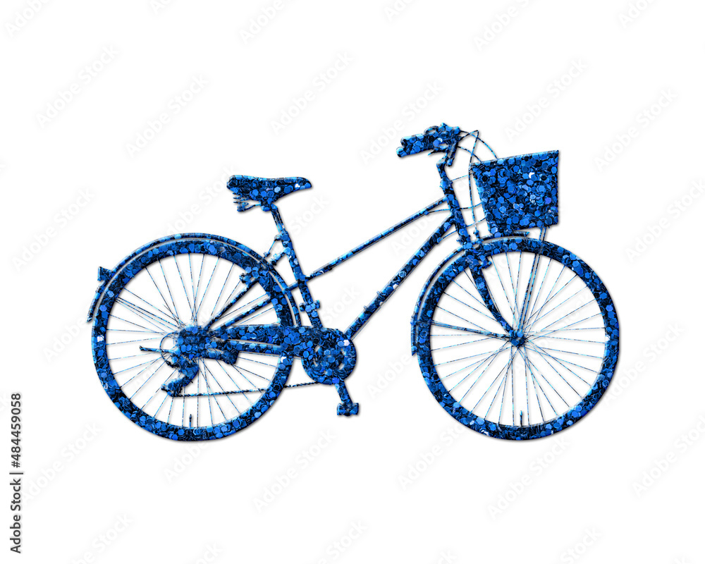 Bicycle Bike Cycle Glitter Blue Icon Logo Symbol illustration