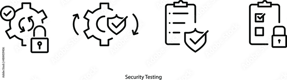Fototapeta premium Security Testing icon ,vector illustration
