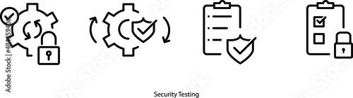 Security Testing icon ,vector illustration