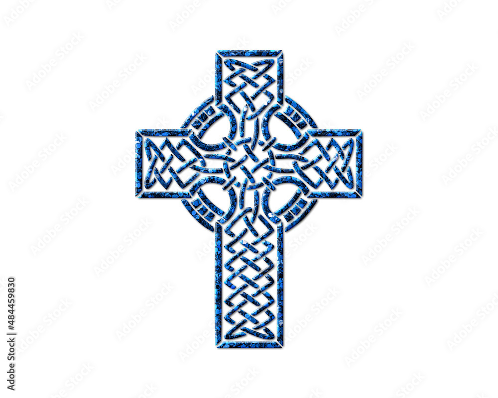 Christian Church Cross Glitter Blue Icon Logo Symbol illustration