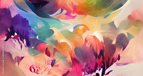 Abstract vibrant and colorful concept art