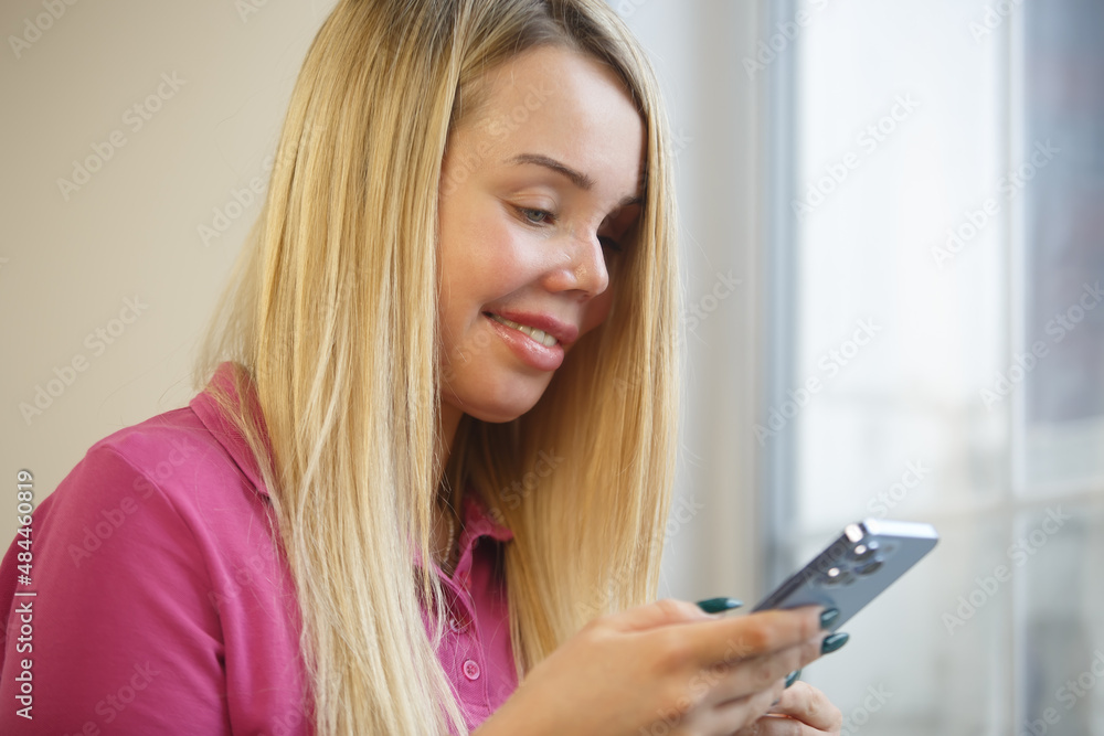 Injured woman with scar on face using mobile phone for communication. Domestic violence survivor with facial scars typing message in social media app on smartphone. Abuse victim living happy life Injured woman with scar on face using mobile phone for communication. Domestic violence survivor with facial scars typing message in social media app on smartphone. Abuse victim living happy life