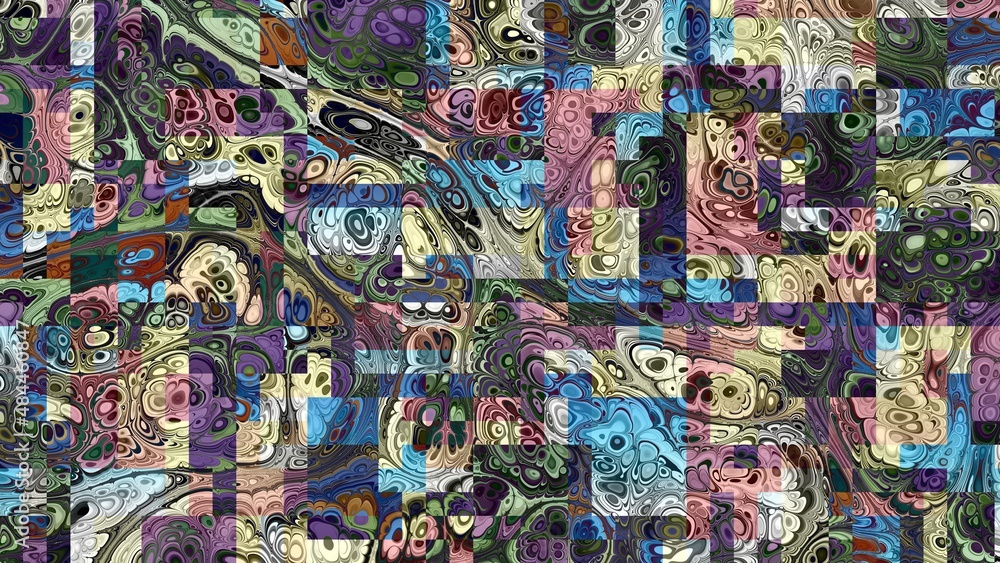 Fototapeta premium Digital fractal pattern. Abstract background.