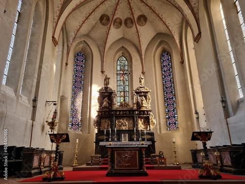 Altar in the parish church St. Laurentius  Arnsberg  North Rhine-Westphalia  Germany