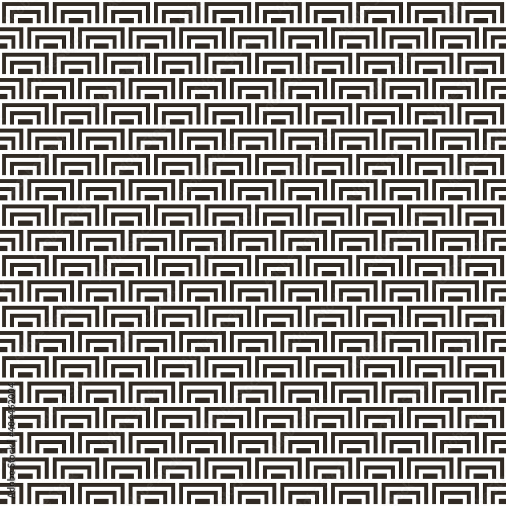 monochrome simple vector flat art black and white seamless pattern of minimalistic geometric scaly square pattern in japanese style