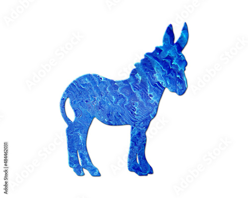 Donkey Animal Blue Waves Icon Logo Symbol illustration