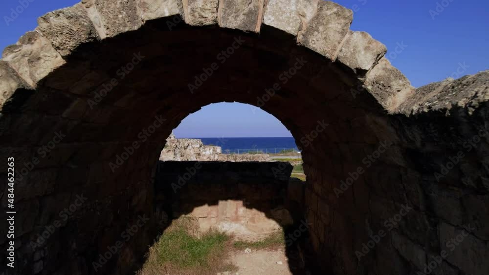 Aerial 4K Ancient City of Salamis in Famagusta, North Cyprus Aerial 4K Ancient City of Salamis in Famagusta, North Cyprus