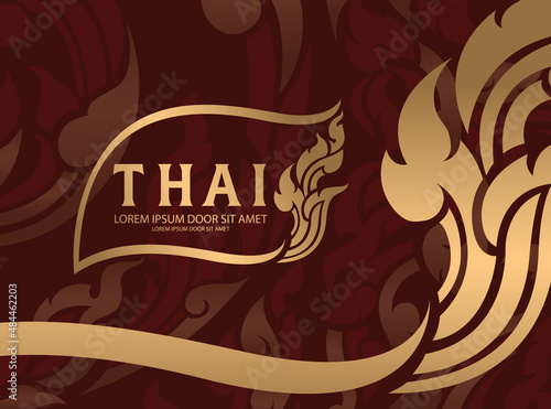 Thai art traditional concept design vector
