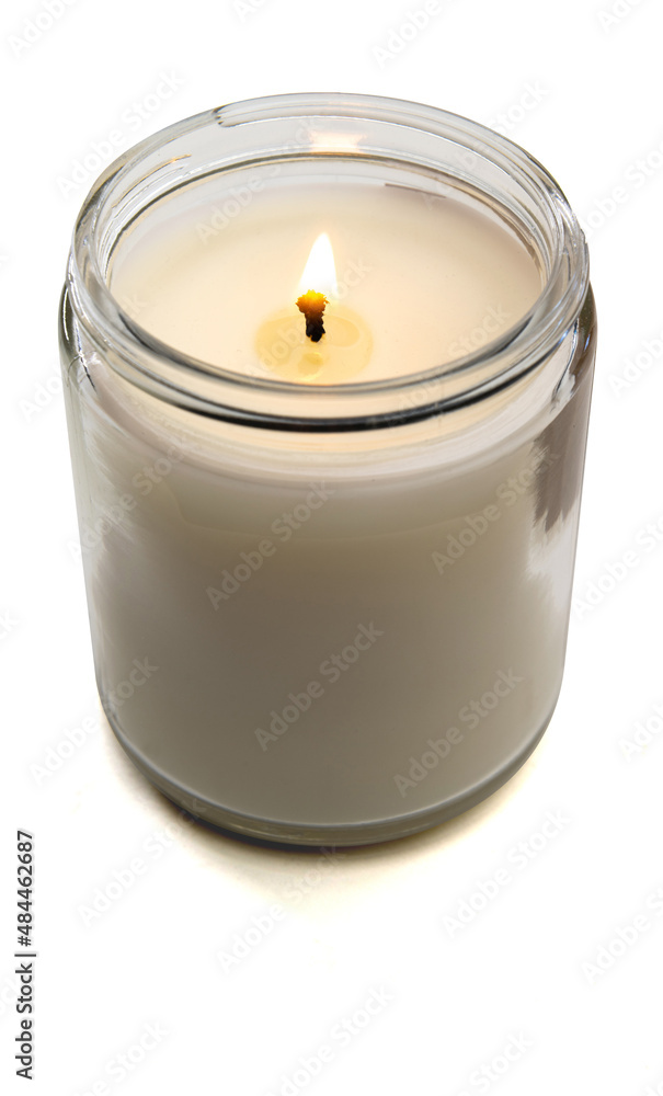 New Wax Candle isolated on a white background New Wax Candle isolated on a white background