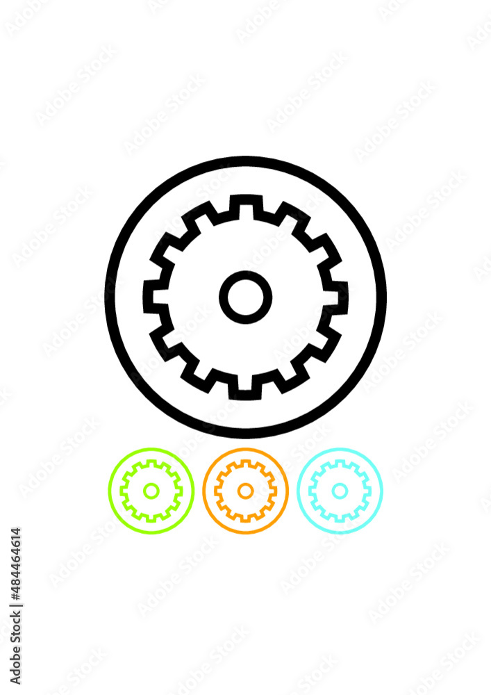 Iron gear. Settings vector icon. Iron gear. Settings vector icon.