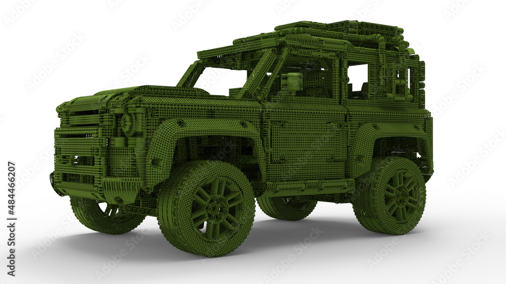 3D render - detailed toy army vehicle 3D render - detailed toy army vehicle