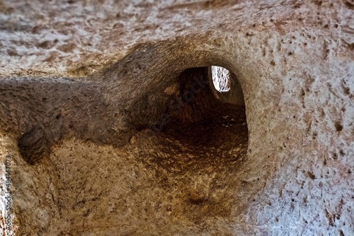 The caves of the Moors in Bocairent, Spain, dwellings carved into the rock from medieval times