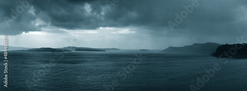 view of the norwegian fjords from the sea