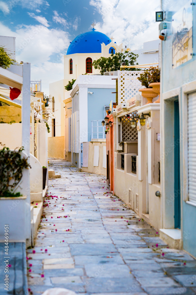 Fototapeta premium white houses on santorini island greece