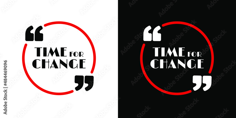 time for change sign on white background	