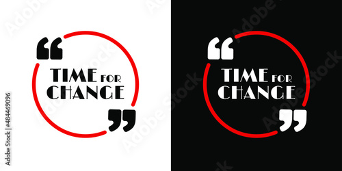 time for change sign on white background	