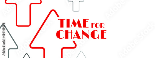time for change sign on white background	