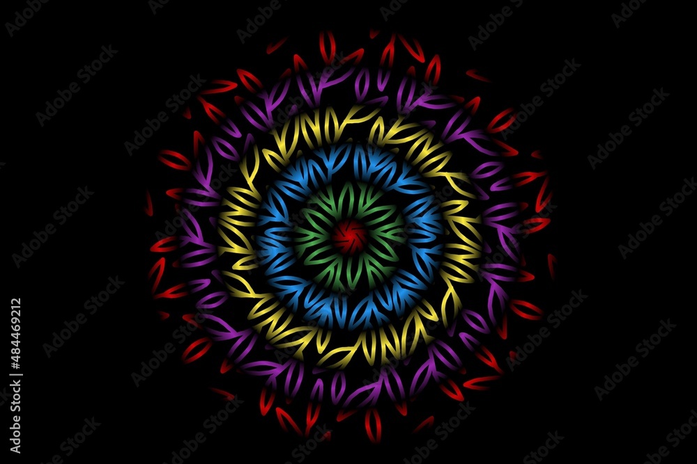 colourful caleidoscope classic gradient flower art pattern of traditional tenun batik ethnic dayak ornament for wallpaper ads background sticker or clothing colourful caleidoscope classic gradient flower art pattern of traditional tenun batik ethnic dayak ornament for wallpaper ads background sticker or clothing