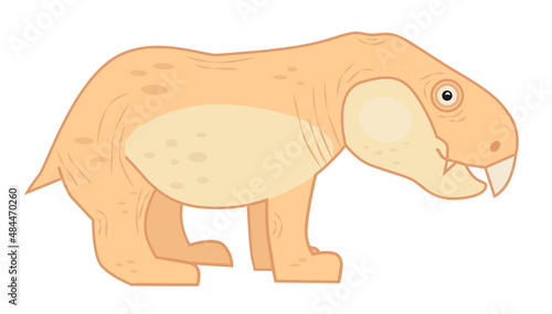 Australobarbar is an extinct animal of the genus of Ichnodonts kotelnicheskaya fauna. Funny character australobarbar photo